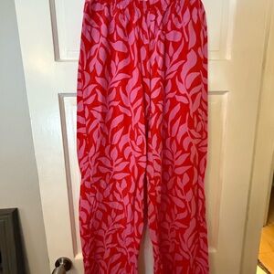 Stylish Red and Pink Women's Pants